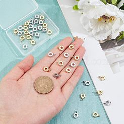 40Pcs 2 Colors Brass Tube Bails&nbsp;KK-FH0003-49