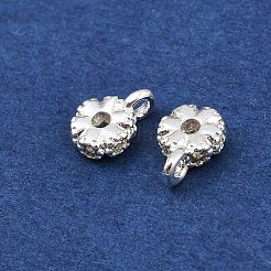 Brass Micro Pave Cubic Zirconia Tube Bails&nbsp;KK-K407-26S