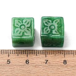 Natural Myanmar Jade Dyed Carved Beads&nbsp;GG-CBABA9C-09B