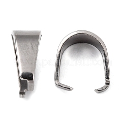 Tarnish Resistant 304 Stainless Steel Snap on Bails&nbsp;STAS-R048-9x7mm
