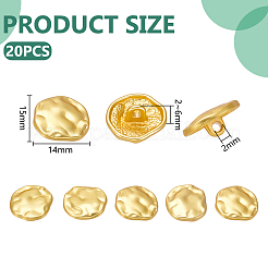 20Pcs 1-Hole Alloy Shank Buttons&nbsp;BUTT-UN0001-37A