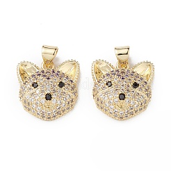 Brass Micro Pave Cubic Zirconia Pendants&nbsp;KK-M240-03