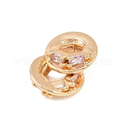 Brass Micro Pave Cubic Zirconia Pendants&nbsp;KK-L261-17G-02