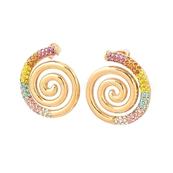 Vortex Spiral 304 Stainless Steel Stud Earrings for Women&nbsp;EJEW-F406-02B-G02
