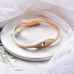 Ion Plating(IP) 304 Stainless Steel Hinged Bangles for Women&nbsp;BJEW-A011-22RG