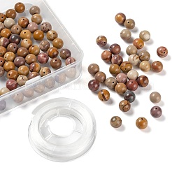 100Pcs 8mm Natural Mookaite Round Beads&nbsp;DIY-LS0002-57