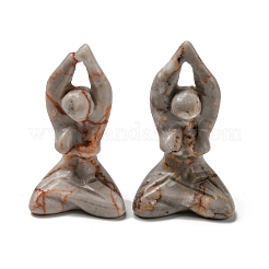 Natural & Synthetic Gemstone Carved Healing Yoga Goddess Figurines&nbsp;DJEW-D012-06A