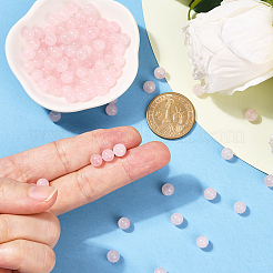 100Pcs Natural Rose Quartz Round Beads Strands&nbsp;G-SP0001-19B