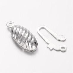 Brass Fishhook Clasps&nbsp;KK-F0186-P-NF