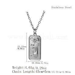 Bohemia Vintage Stainless Steel Crystal Rhinestone Tarot Card with Hand Star Moon Pendant Necklaces&nbsp;HG1148-2