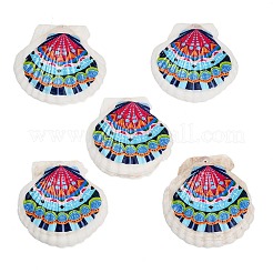 Printed Natural Shell Big Pendants&nbsp;SH-CBA93AD-19