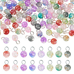 80Pcs 8 Style Transparent Acrylic Pendants&nbsp;PALLOY-TAC0201