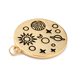 Brass Enamel Pendants&nbsp;KK-F825-03G