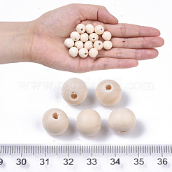 Unfinished Natural Wood Beads&nbsp;X-WOOD-S651-A12mm-LF