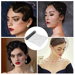Polyester Big Eye Mesh Organza Veil&nbsp;DIY-WH0453-61A