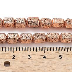 Electroplated Natural Lava Rock Beads Strands&nbsp;G-H303-A10-RG02