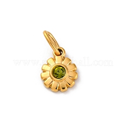 304 Stainless Steel Rhinestone Pendants&nbsp;STAS-M110-30G