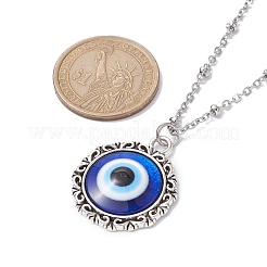 Evil Eye Resin Alloy Pendants Necklaces&nbsp;NJEW-JN04544