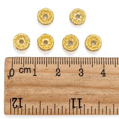 Brass Grade A Crystal Rhinestone Spacer Beads&nbsp;RB-A006-8MM-G