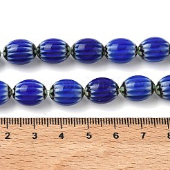 Handmade Millefiori Glass Oval Bead Strands&nbsp;LK-Z001-01A-02