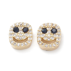 Brass Micro Pave Cubic Zirconia Beads&nbsp;KK-M241-01P