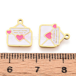 304 Stainless Steel Enamel Charms&nbsp;STAS-T065-54G-02