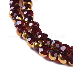 Electroplate Glass Beads Strands&nbsp;EGLA-Q128-02A-FP03