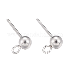 30Pcs 3 Size 304 Stainless Steel Ball Stud Earring Post&nbsp;STAS-LS0001-06S