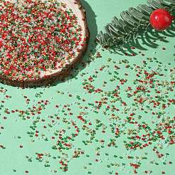 4 Colors 15/0 Christmas TOHO Round  Seed Beads&nbsp;SEED-X0058-30