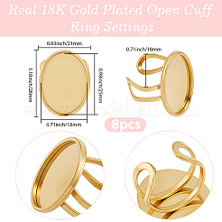 8Pcs 304 Stainless Steel Ring Components&nbsp;STAS-BBC0009-15