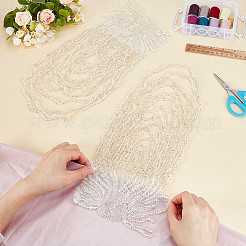 Flower Plastic Embroidery Sew on Cloth Patches&nbsp;PATC-WH0008-252