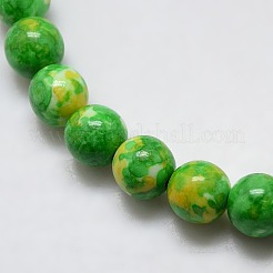 Synthetic Ocean White Jade Beads Strands&nbsp;G-L019-8mm-03