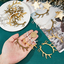 18Pcs 3 Colors Tibetan Style Alloy Big Pendants&nbsp;FIND-HS0002-16