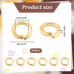 600Pcs 304 Stainless Steel Open Jump Rings&nbsp;STAS-GA0001-61