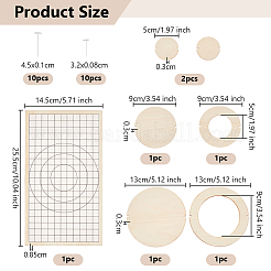 1 Set Wood Blank Coaster Sets&nbsp;AJEW-OC0005-52
