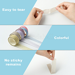 1 Bag 6 Rolls DIY Scrapbook Decorative Paper Tapes&nbsp;DIY-SP0005-15C