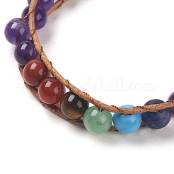 Natural Amethyst Cord Beaded Bracelets&nbsp;BJEW-E351-02E