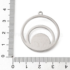 304 Stainless Steel Pendant Cabochon Settings&nbsp;STAS-Z201-03P