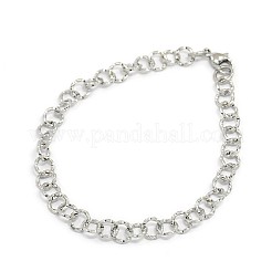 Fashionable 304 Stainless Steel Twisted Grain Cable Chain Bracelets&nbsp;STAS-A028-B084