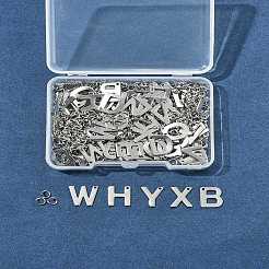 104Pcs 26 Styles Letter A~Z 304 Stainless Steel Alphabet Letter Charms&nbsp;STAS-FS0001-67
