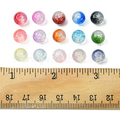 375Pcs 15 Colors Transparent Crackle Baking Paint Glass Beads Sets&nbsp;DGLA-FS0001-05