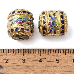 Rack Plating Brass Enamel Beads&nbsp;KK-P276-46G