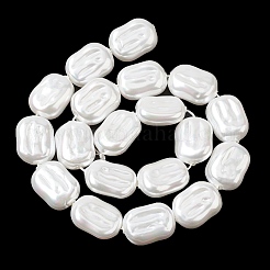 Electroplate Opaque Glass Imitation Pearl Beads Strands&nbsp;EGLA-H113-01A
