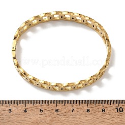 304 Stainless Steel Ring Link Chain Hinged Cuff Bangles&nbsp;SA-CBAB92B-02G