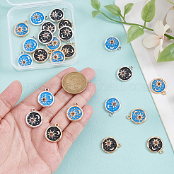 24Pcs 4 Colors Zinc Alloy Enamel Pendants&nbsp;ENAM-AR0001-95