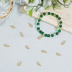 18Pcs Brass Micro Pave Cubic Zirconia Charms&nbsp;ZIRC-BBC0003-42