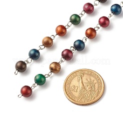 Handmade Imitaion Tiger Eye Acrylic Beaded Chain&nbsp;AJEW-JB01106