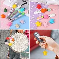 24Pcs 12 Colors Turtle Food Grade Eco-Friendly Silicone Focal Beads&nbsp;SIL-CJ0001-72