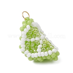 Glass Seed Beaded Fruit Pendants&nbsp;PALLOY-MZ00894-03