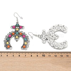 Alloy Synthetic Turquoise Dangle Earrings for Women&nbsp;EJEW-U053-10AS-01